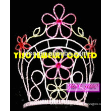 10" tall crystal flower tiara for adult